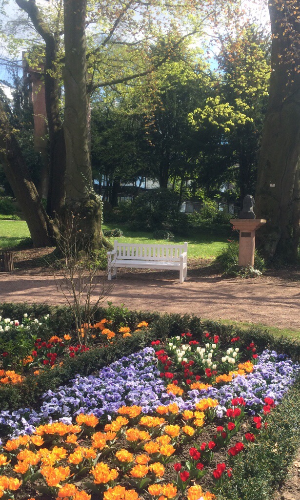 Blumenbeet im Kurpark Wiesbaden 