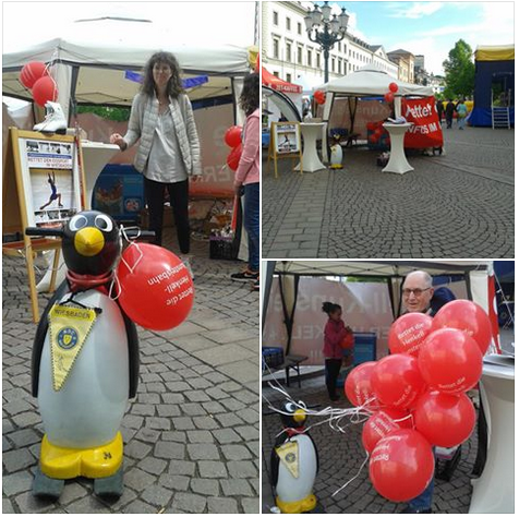 Der Förderverein "Eissport für Wiesbaden" präsentierte sich am Samstag beim "Tag der Vereine" auf dem Schlossplatz. Foto: Eissport für Wiesbaden