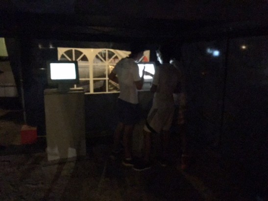 Gefragt: Die Monitore mit den Läufer-Zeiten am Zieleinlauf